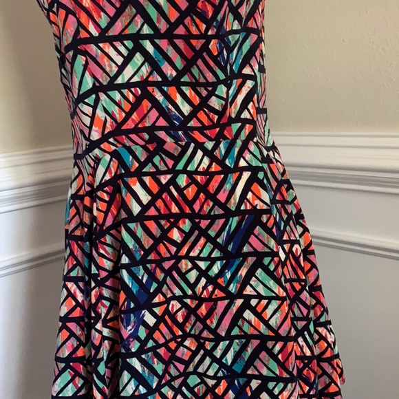 BeBop Fit and Flare Racerback Multi-Colored Dress - Picture 3 of 7